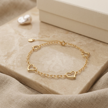 heart cuff gold bracelet