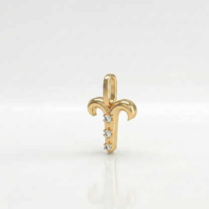 Aries Zodiac Gold Pendant for Women